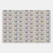 キュート（犬）スタッフォードブルテリア愛犬家 ラッピングペーパーシート (正面3)