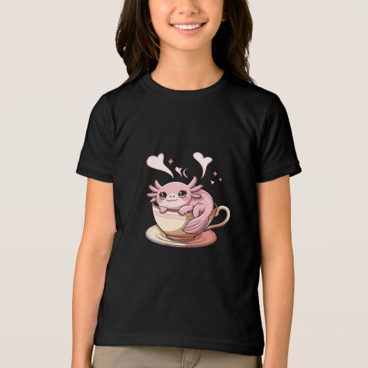 キュートAxolotl -かわいいAxolotlラバーギフト トライブレンドＴシャツ (正面)