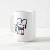 キュートBPD認識度|境界線をハグ| DBTギフト コーヒーマグカップ (正面左)