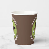 キュートClydesdale馬のパーソナライズされた誕生日 紙コップ (左)