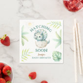 キュートDino Triceratops恐竜の男の子の赤ちゃんシャワー スタンダードカクテルナプキン (インサイチュ)