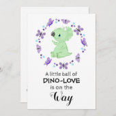 *~*キュートDinosuarバタフライスターシャワー招待状 招待状 (正面/裏面)