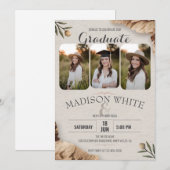 キュートDIY素朴誕生日卒業カントリースタイル 招待状 (正面/裏面)