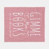 キュートGIMMEもっと本ダスティピンクカスタム フリースブランケット (正面(横))