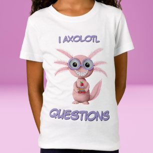 キュートIアクソロトル質問ガール Tシャツ