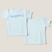 キュートIラブシンプルデザイン&子供へ幼児 (デザイン正面&裏面)