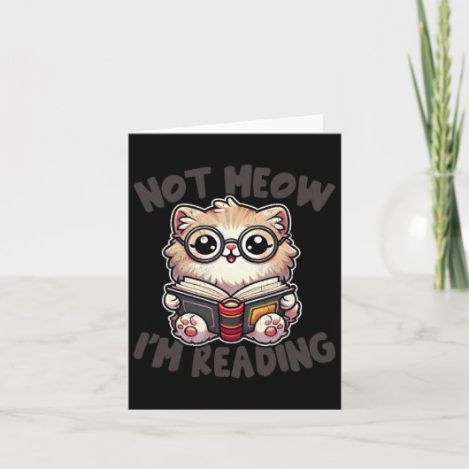 キュートMeow私の司書読者でおもしろい読す カード (正面)
