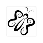 キュート'nカーリーバタフライ ラバースタンプ (インプリント)