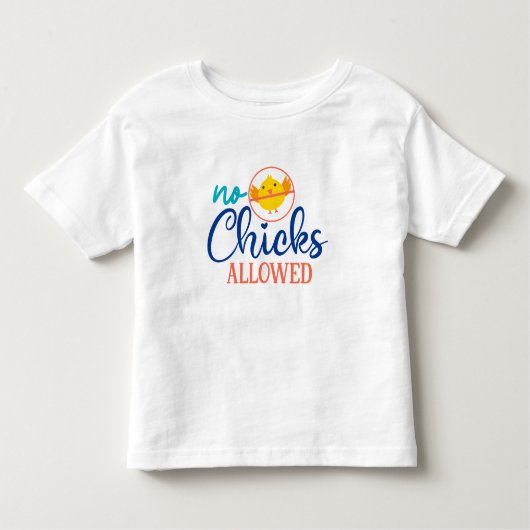 キュートNo Chicks許可イースター トドラーTシャツ (正面)