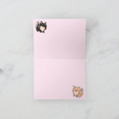 キュートPOM婚約おめでとうカ空白のード サンキューカード (内部)