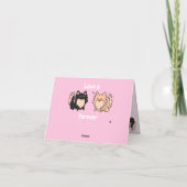 キュートPOM婚約おめでとうカ空白のード サンキューカード (裏面)