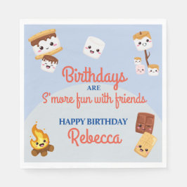 キュートSモーレスキャンプアウトバースデーパーティー スタンダードランチョンナプキン