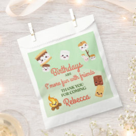 キュートSモーレスキャンプアウトバースデーパーティー フェイバーバッグ