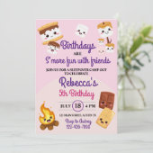 キュートSモーレスキャンプアウトバースデーパーティー 招待状 (スタンド正面)