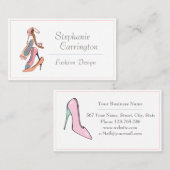 キュートSimpleWatercolor Glamあなたの名前タイポグラフィ 名刺 (正面/裏面)