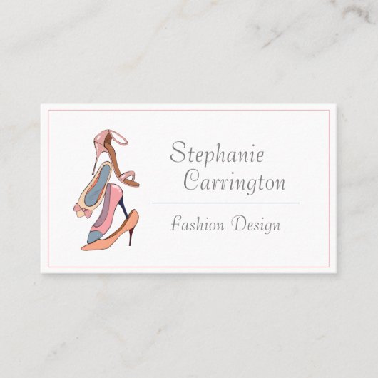 キュートSimpleWatercolor Glamあなたの名前タイポグラフィ 名刺 (正面)