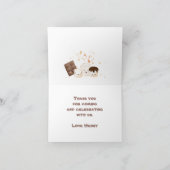 キュートS'moreキャンプファイア1st誕生日サンキューカード サンキューカード (内部)