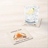 キュートS'moreキャンプファイア1st誕生日紙コースター スクエアペーパーコースター (インサイチュ)