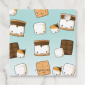 キュートS'mores Smoreバースデーパーティーありがとうブルー フェイバータグ (裏面)