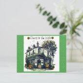 キュートSt patricks day格言アイリッシュパブ応援 ポストカード (スタンド正面)
