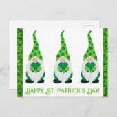 キュートSt patricks day格言グリーンシャームロック ポストカード (正面/裏面)
