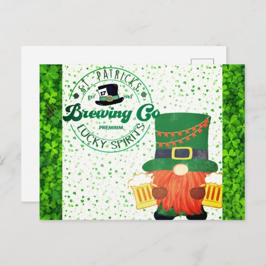 キュートSt patricks day格言レプレシャンビール醸造 ポストカード (正面/裏面)