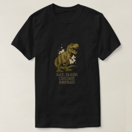 キュートTレックス恐竜よくはしゃぐ先史時代デザイン Tシャツ
