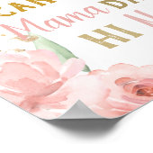 キュートWoodland 1stバースデーマイルストーン誕生統計 ポスター (角)