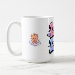 キュートY2KレインボーLove is Love落書きマグカップ An付き コーヒーマグカップ