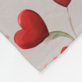 キュードルテディベアハートバラバレンタインデー フリースブランケット (角)