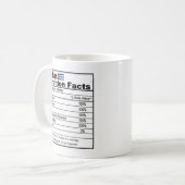 キューバおもしろい栄養事実コーヒーマグ コーヒーマグカップ (正面左)