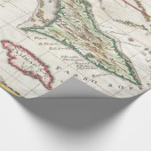 キューバおよびジャマイカ(1763年)のヴィンテージの地図 ラッピングペーパー (角)