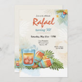 キューバお祝い  招待状 (正面/裏面)