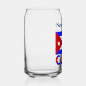 キューバとキューバ国旗のライトブルーパーソナライズされた ガラス缶 (右)