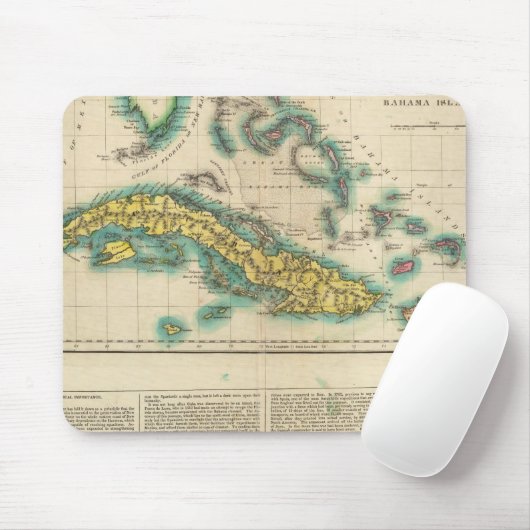 キューバとバハマ諸島の地図 マウスパッド (マウス)