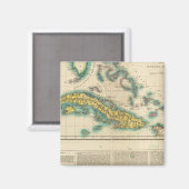 キューバとバハマ諸島の地図 マグネット (正面/裏面)
