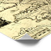 キューバとヒスパニオーラの地図 ポスター (角)