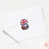 キューバのイギリスの木のルーツ国旗 ラウンドシール (封筒)