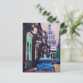 キューバのオールドタイマー通りシーン ポストカード (スタンド正面)