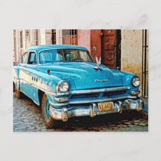 キューバのクラシックカー ポストカード (正面)