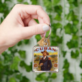 キューバのタバコ入れのデザインのキーホルダー キーホルダー (手)
