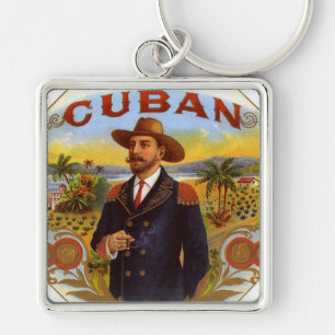 キューバのタバコ入れのデザインのキーホルダー キーホルダー