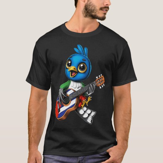 キューバのトログオン鳥 Tシャツ (正面)