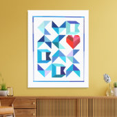 キューバのハート引き伸ばしキャンバス印刷 キャンバスプリント (インサイチュ (リビング))