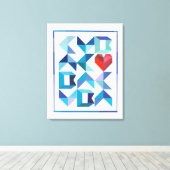 キューバのハート引き伸ばしキャンバス印刷 キャンバスプリント (インサイチュ (ウッドフロア))