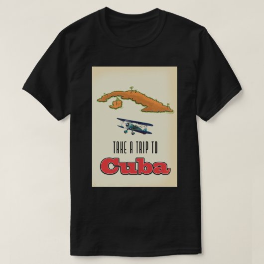 キューバのバカンスポスター Tシャツ (デザイン正面)