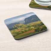 キューバのパノラマ渓谷風景 コースター (左側)