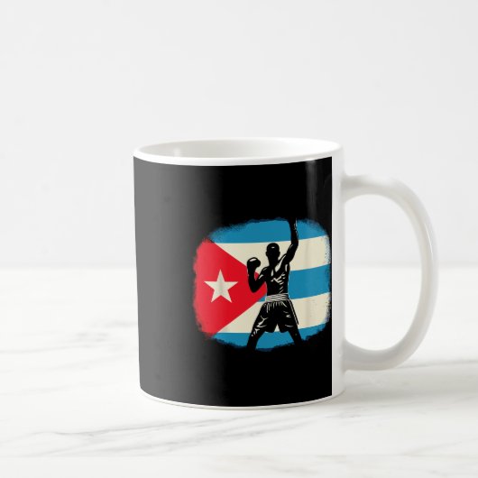 キューバのボクシング力と国旗のプライド コーヒーマグカップ (右)