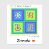 キューバのモダンカラフルシール シール (シート)