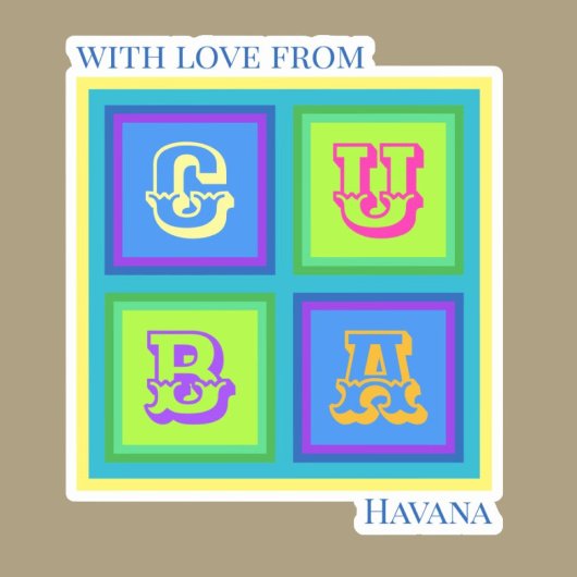 キューバのモダンカラフルシール シール